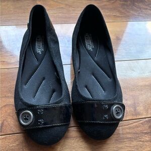 Cute black suede flats